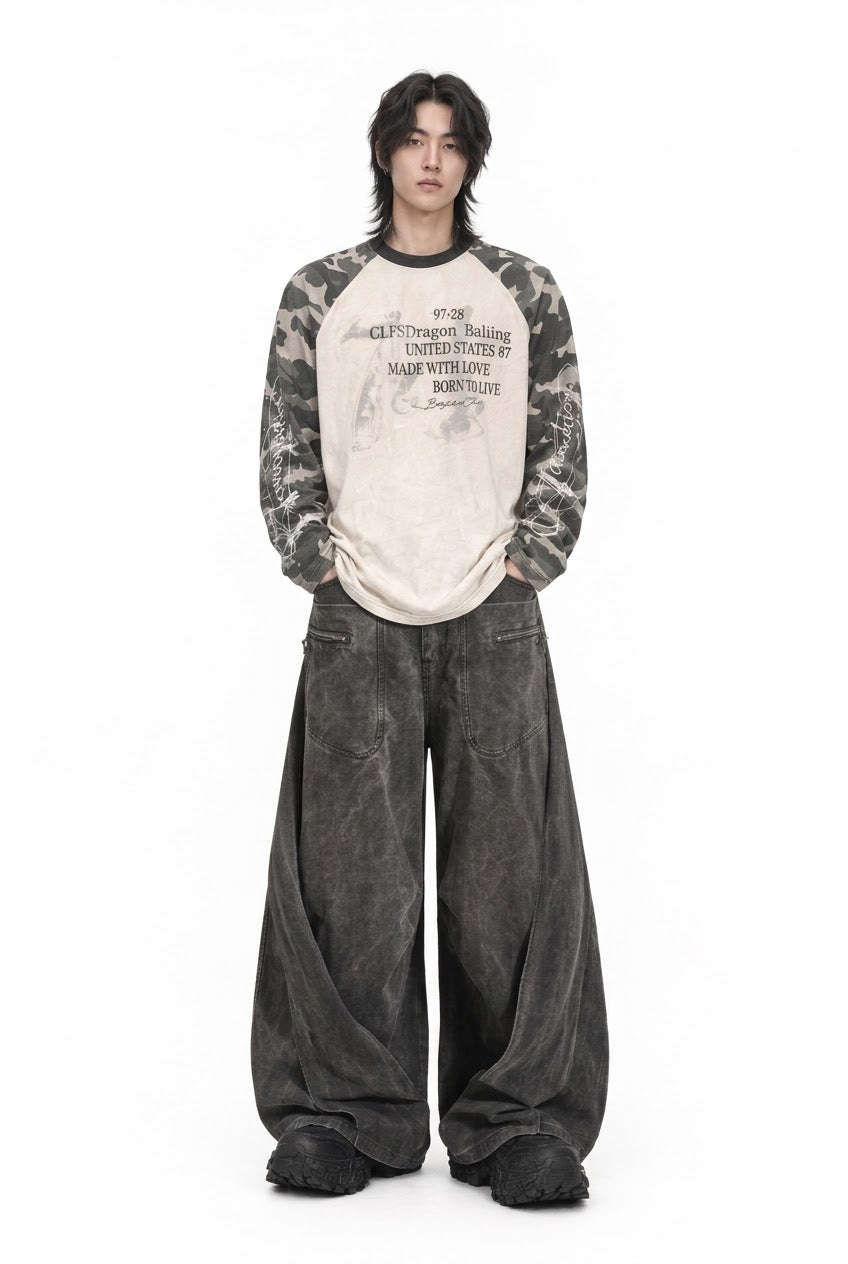 Ashen Curve Baggy Denim
