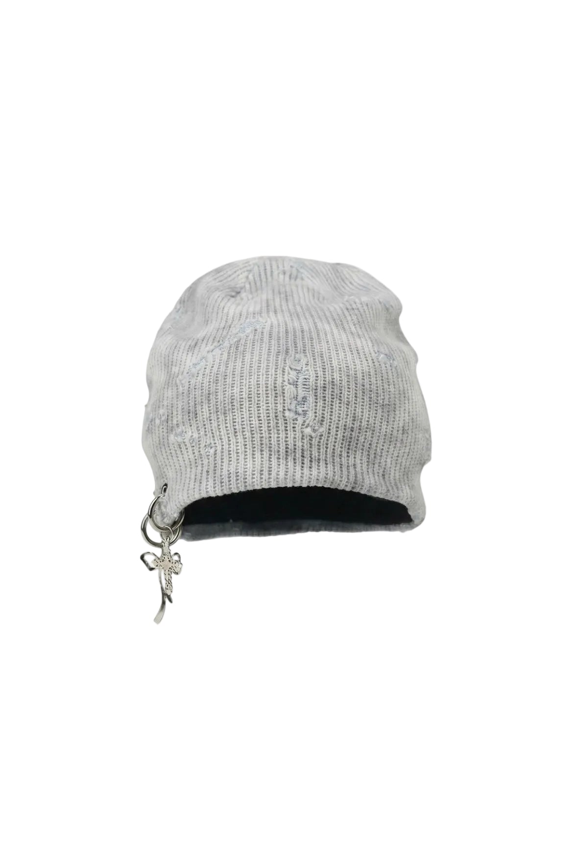 Distressed Charm Beanie – Ash Gray