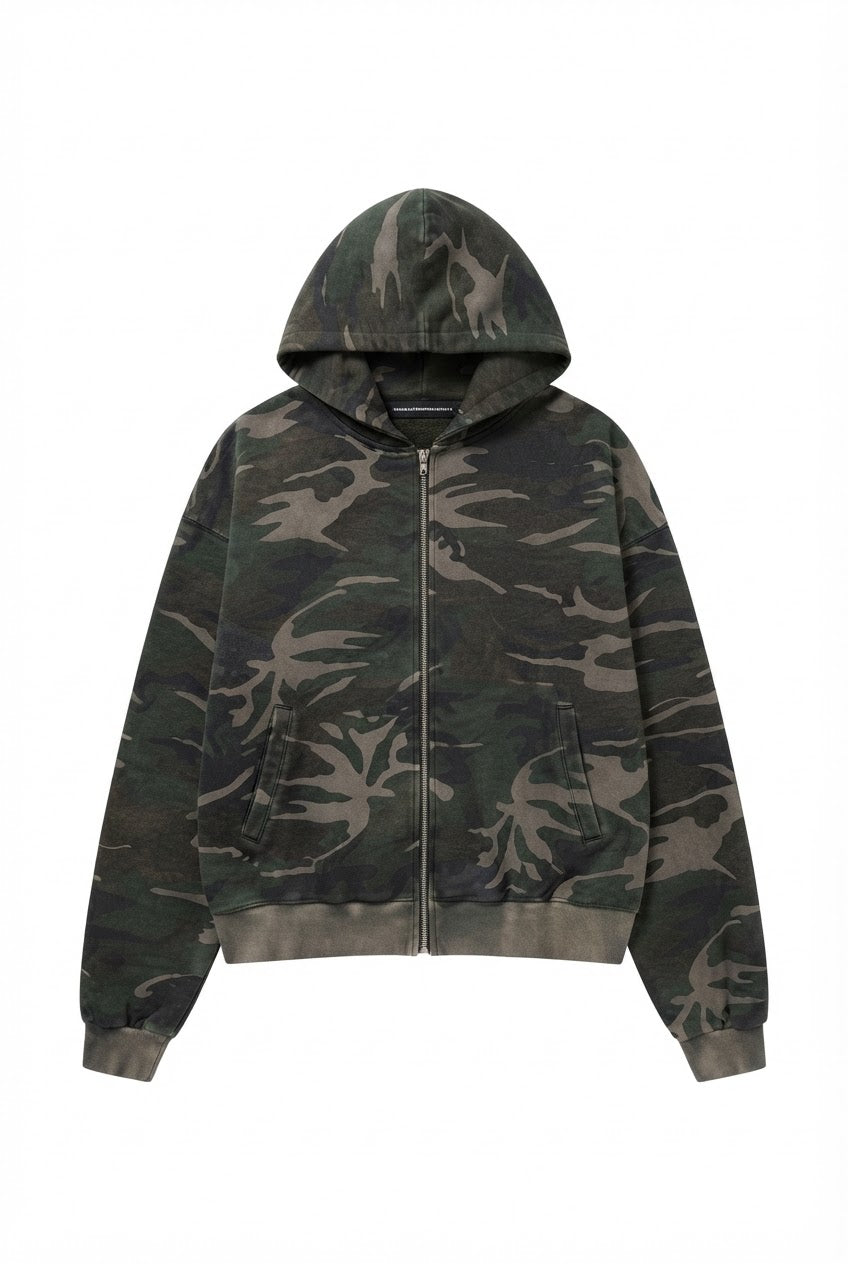 Forest Camo Zip Hoodie