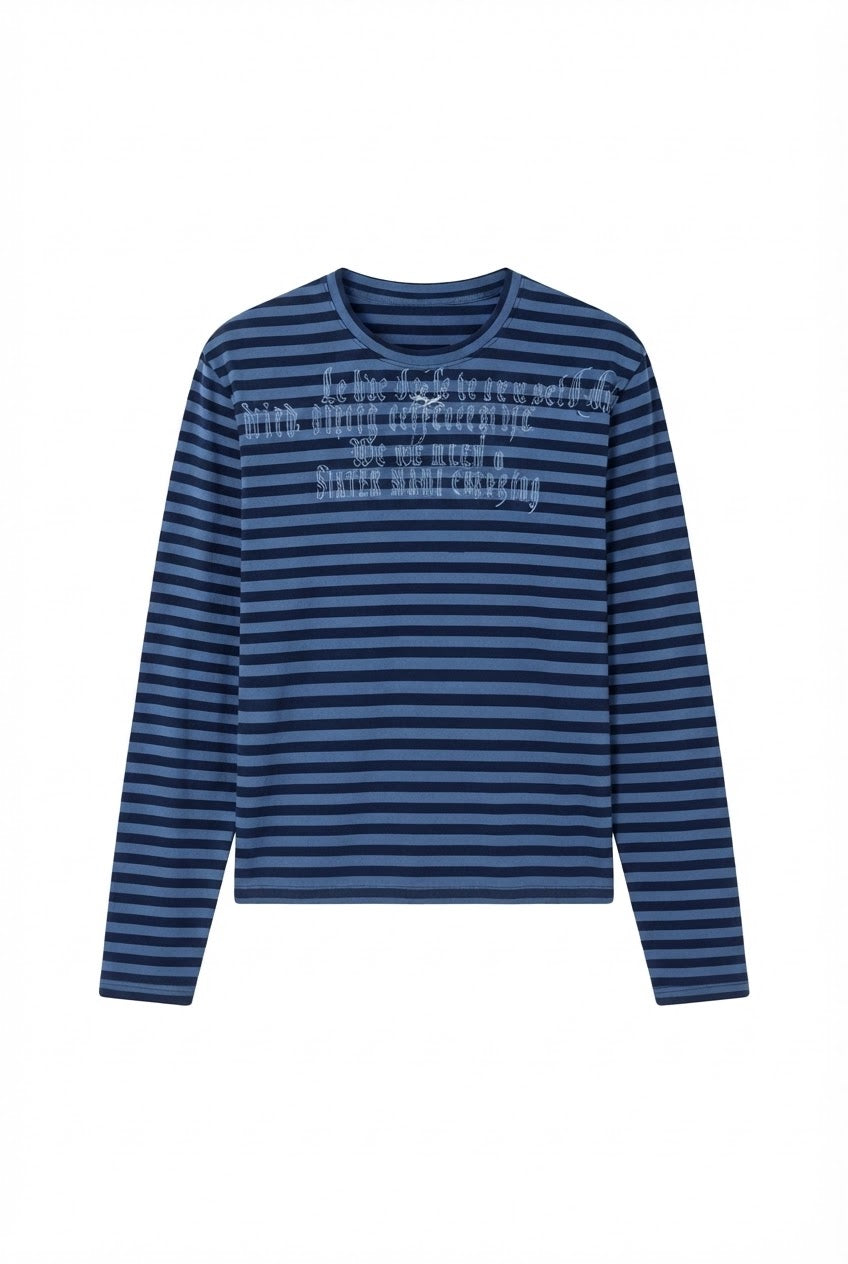 Noir Stripe Long Tee