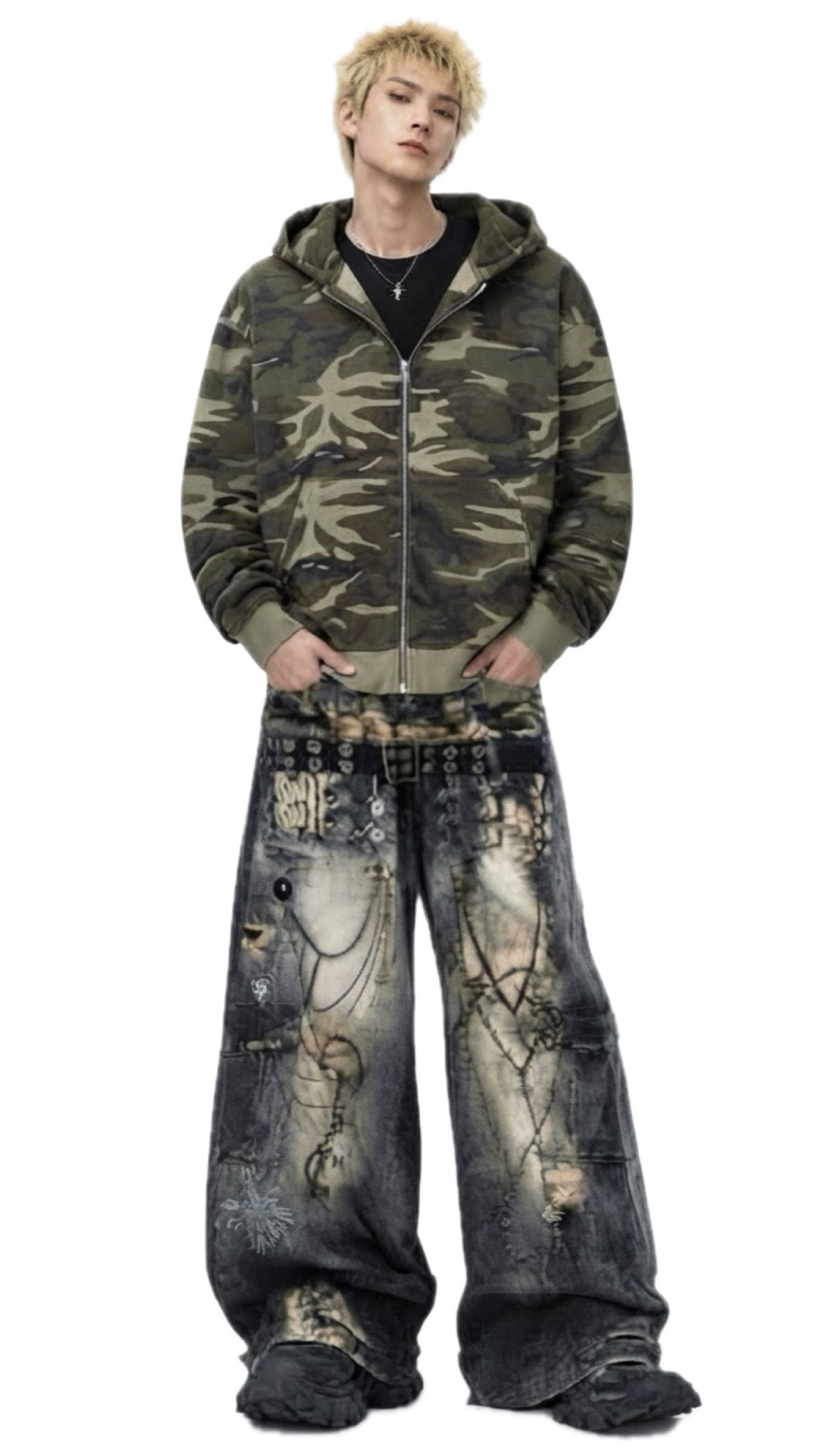 Woodland Camo Zip Hoodie