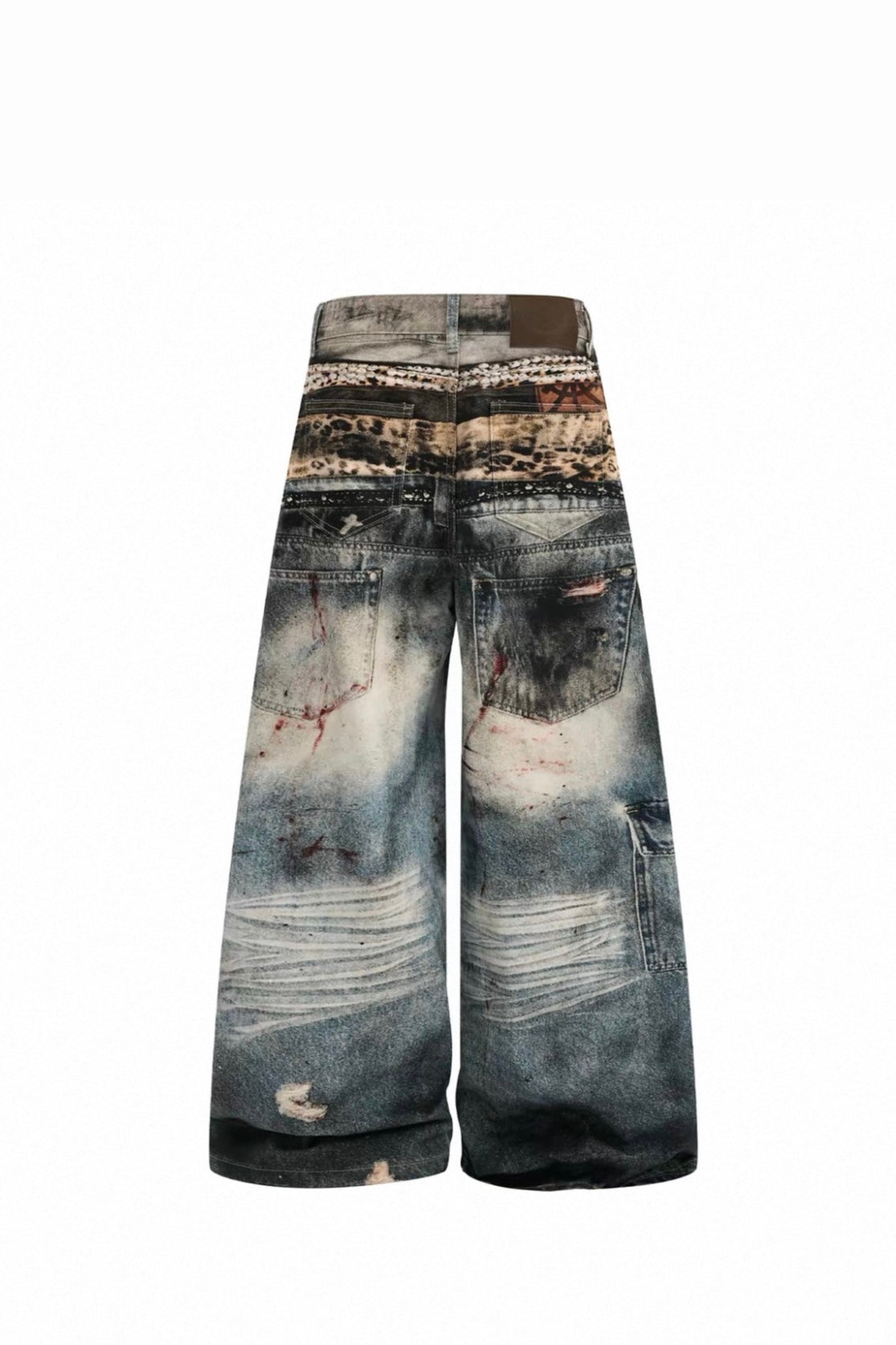Distressed Chain Denim