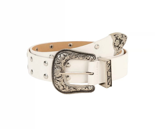 White Western Belt