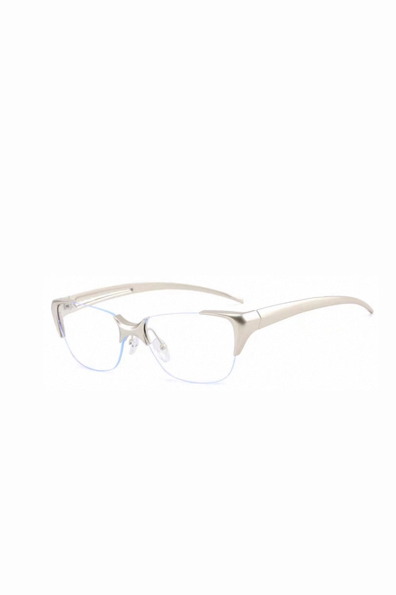 Aurex Silver Rimless Glasses