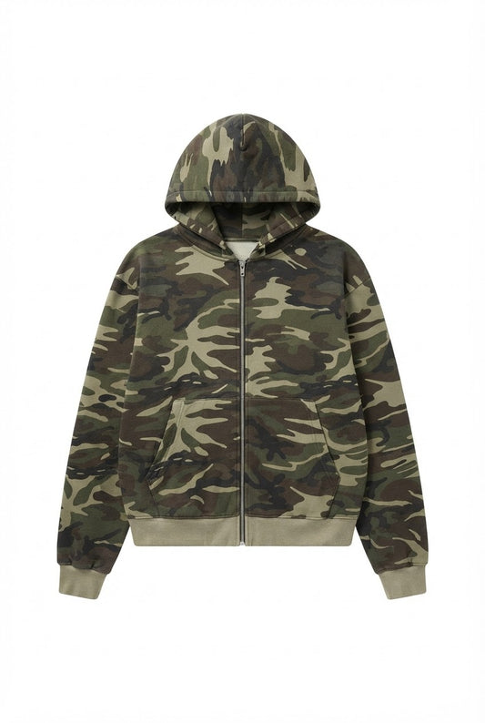 Woodland Camo Zip Hoodie