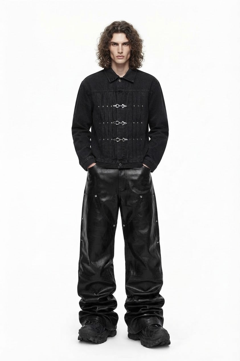 Noir Toggle Denim Jacket