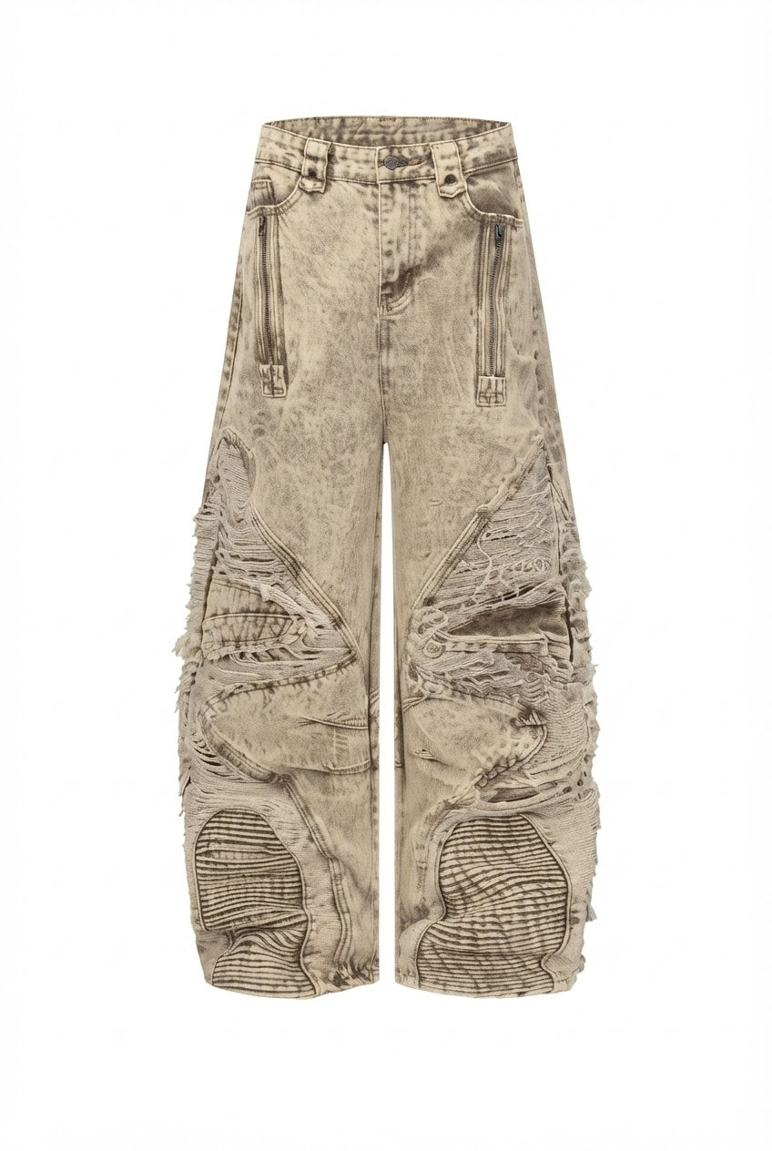 Distressed Eclipse Baggy Denim