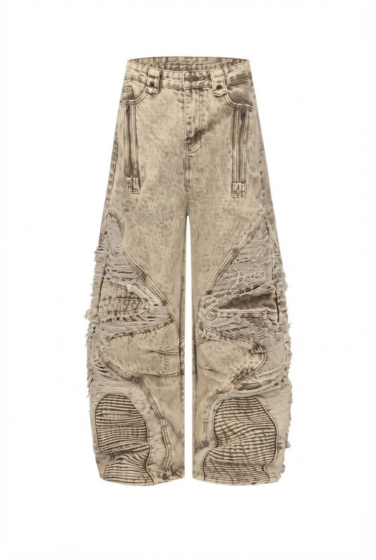 Distressed Eclipse Baggy Denim