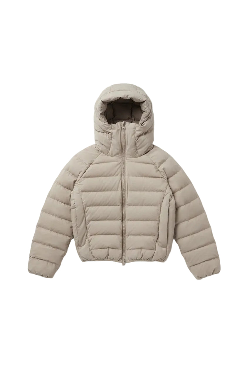 Hooded Puffer Jacket –Beige