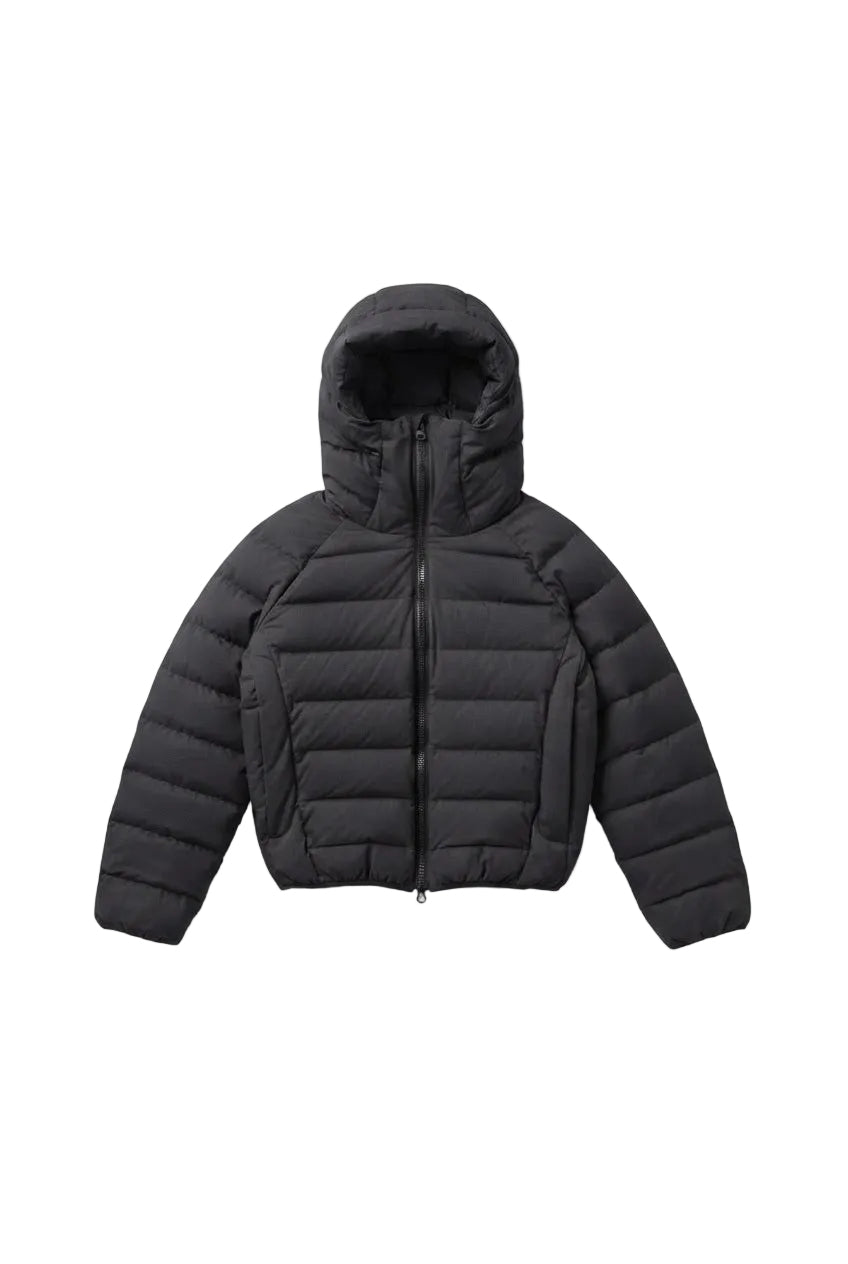 Hooded Puffer Jacket –Black