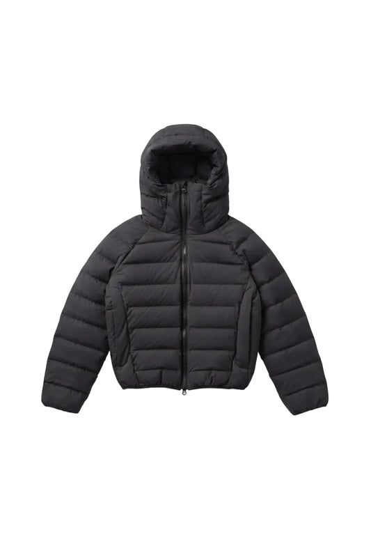 Hooded Puffer Jacket –Black