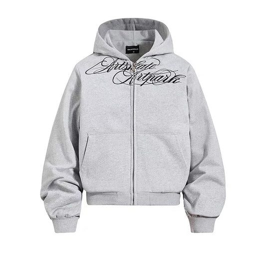 Vintage Script Zip Hoodie
