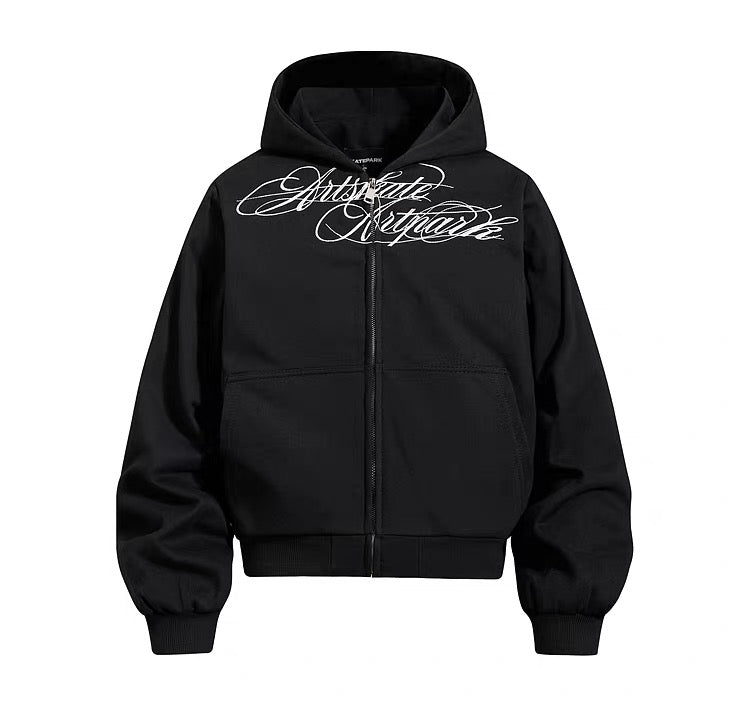 Vintage Script Zip Hoodie