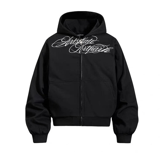 Vintage Script Zip Hoodie