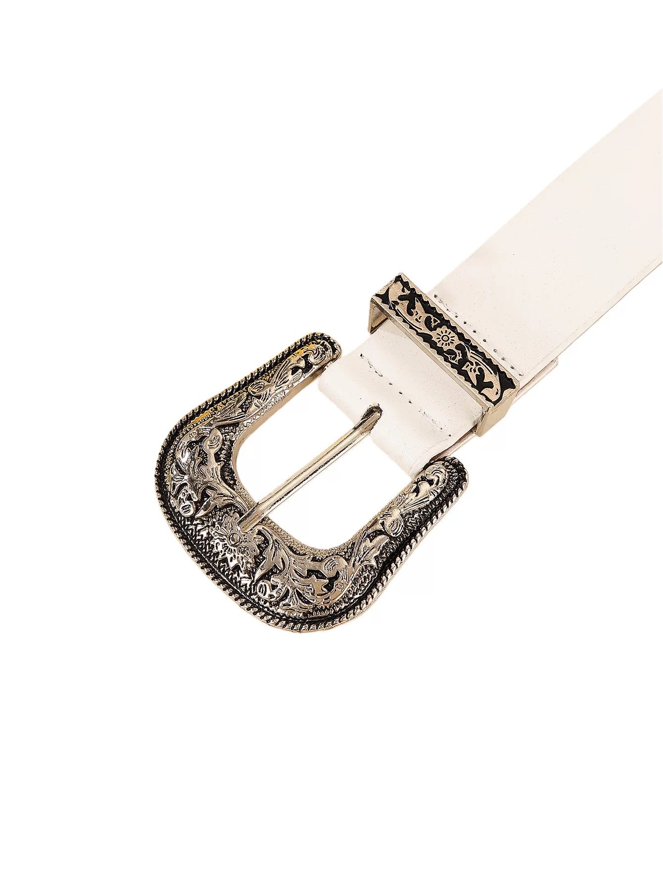 White Western Belt
